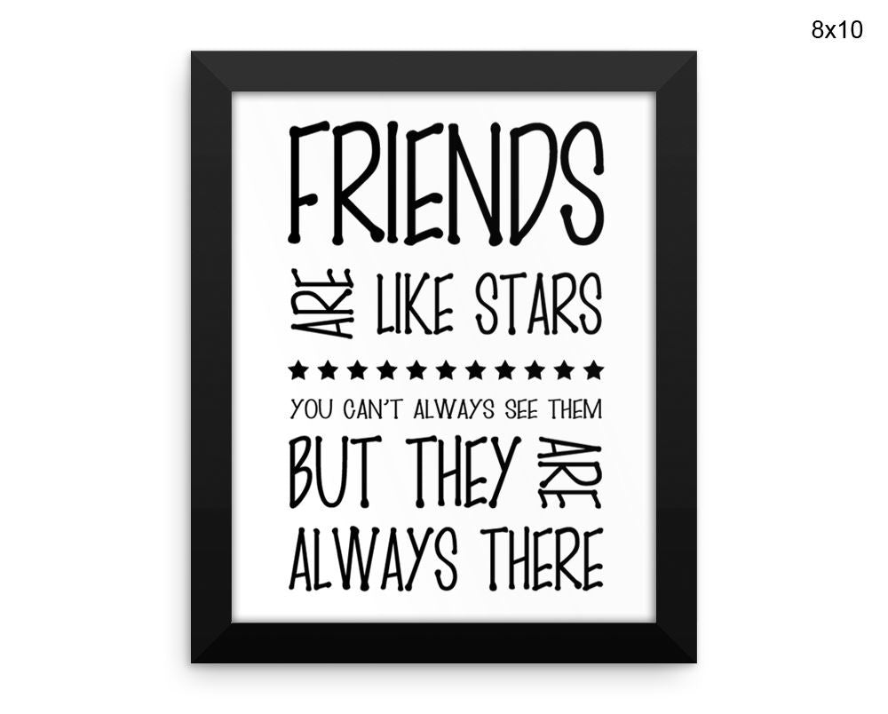Friends Print, Beautiful Wall Art with Frame and Canvas options available Home Decor