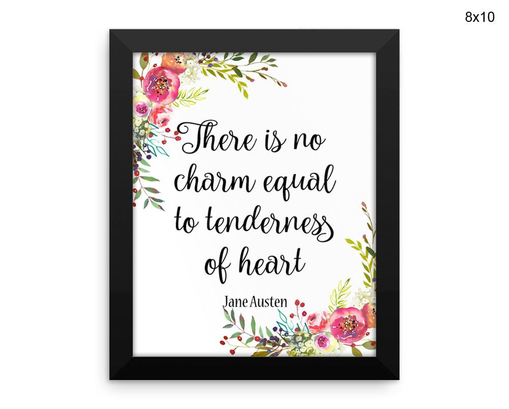 Jane Austen Print, Beautiful Wall Art with Frame and Canvas options available Inspirational Decor