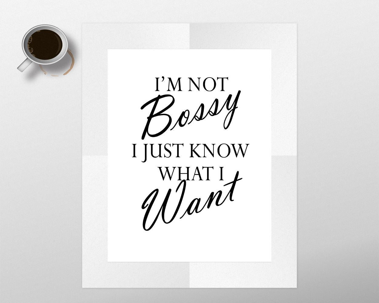 Bossy Prints Wall Art Bossy Digital Download Bossy Instant Download Bossy Frame And Canvas Available gift for her him housband gift - Digital Download