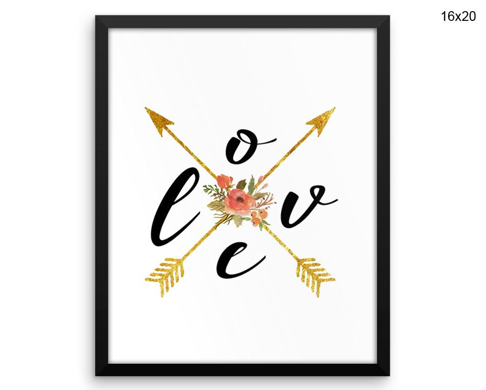 Love Arrow Print, Beautiful Wall Art with Frame and Canvas options available Love Decor