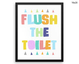 Flush The Toilet Print, Beautiful Wall Art with Frame and Canvas options available Toilet Decor