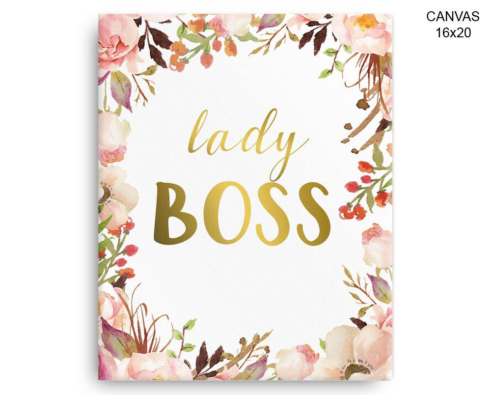 Lady Boss Print, Beautiful Wall Art with Frame and Canvas options available Office Decor