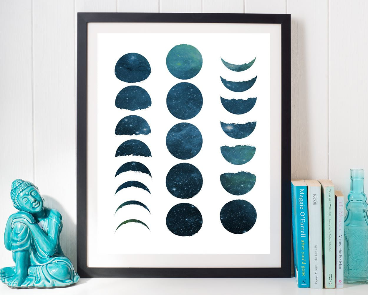 Wall Art Moon Phases Digital Print Moon Phases Poster Art Moon Phases Wall Art Print Moon Phases Bedroom Art Moon Phases Bedroom Print Moon - Digital Download