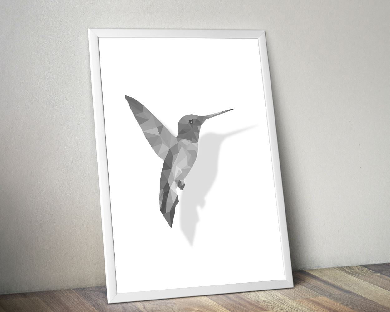 Wall Art Bird Digital Print Bird Poster Art Bird Wall Art Print Bird Low Poly Art Bird Low Poly Print Bird Wall Decor Bird Flying Humminbird - Digital Download