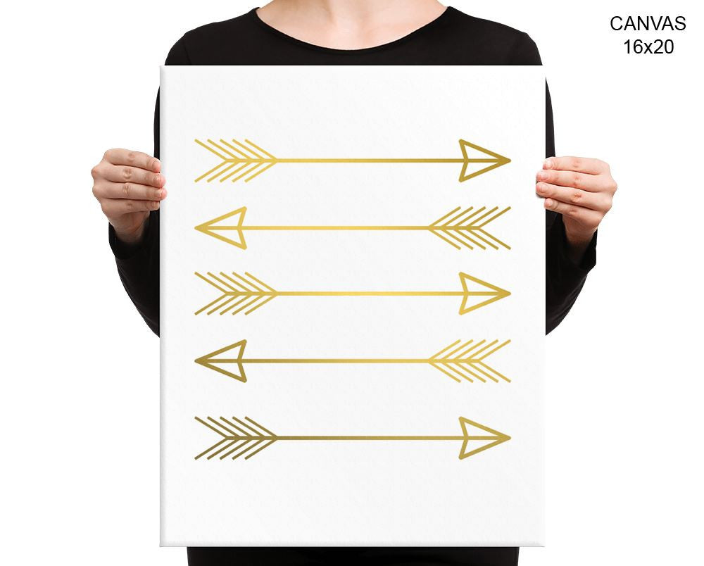 Golden Arrows Print, Beautiful Wall Art with Frame and Canvas options available Living Room Decor