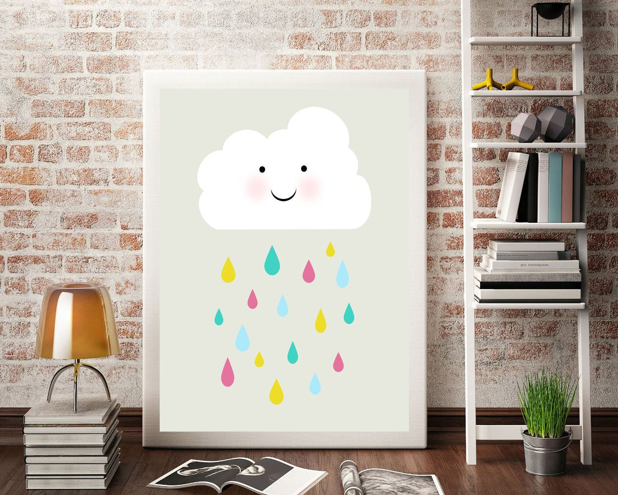 Wall Art Drops Digital Print Cloud Poster Art Drops Wall Art Print Cloud Nursery Art Cloud Nursery Print Drops Wall Decor Drops Baby Art - Digital Download