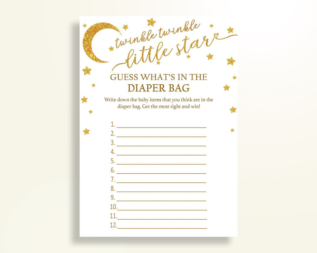 What's In The Diaper Bag Baby Shower What's In The Diaper Bag Stars Baby Shower What's In The Diaper Bag Baby Shower Stars What's In RKA6V - Digital Product