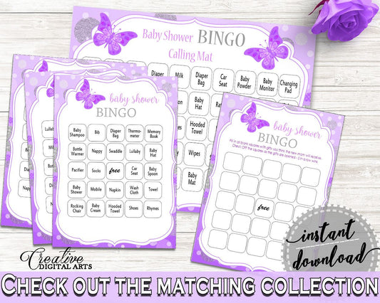 Bingo 60 Cards Baby Shower Bingo 60 Cards Butterfly Baby Shower Bingo 60 Cards Baby Shower Butterfly Bingo 60 Cards Purple Pink pdf 7AANK - Digital Product