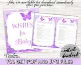 Wishes Baby Shower Wishes Butterfly Baby Shower Wishes Baby Shower Butterfly Wishes Purple Pink party ideas, party décor, prints 7AANK - Digital Product