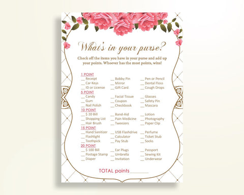 Whats In Your Purse Baby Shower Whats In Your Purse Roses Baby Shower Whats In Your Purse Baby Shower Roses Whats In Your Purse Pink U3FPX - Digital Product