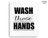 Wash Hands Print, Beautiful Wall Art with Frame and Canvas options available Bathroom Decor