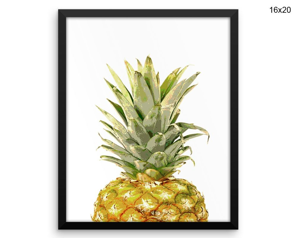 Pineapple Print, Beautiful Wall Art with Frame and Canvas options available Nature Decor