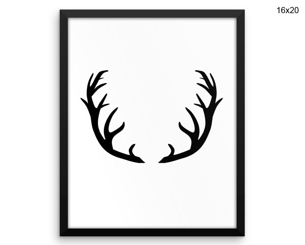 Antlers Print, Beautiful Wall Art with Frame and Canvas options available  Decor