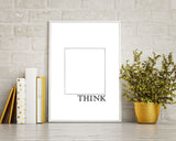 Wall Decor Think Outside The Box Printable Think Outside The Box Prints Think Outside The Box Sign Think Outside The Box Inspirational Art - Digital Download