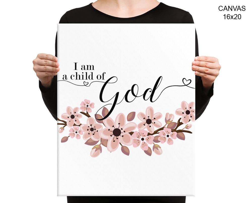 Child Of God Print, Beautiful Wall Art with Frame and Canvas options available Faithful Decor