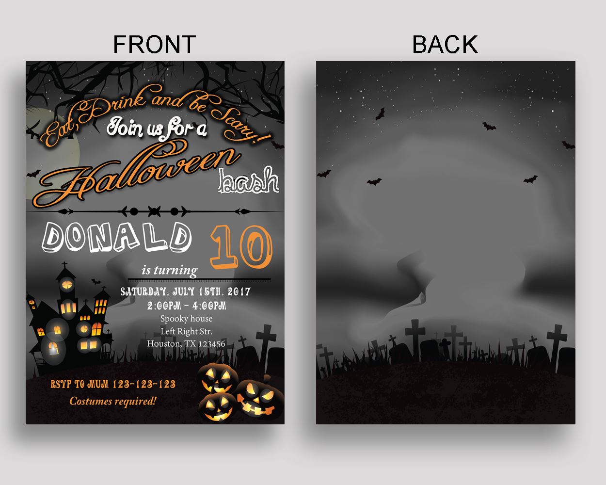 Halloween Bash Birthday Invitation Halloween Bash Birthday Party Invitation Halloween Bash Birthday Party Halloween Bash Invitation LXRNF - Digital Product