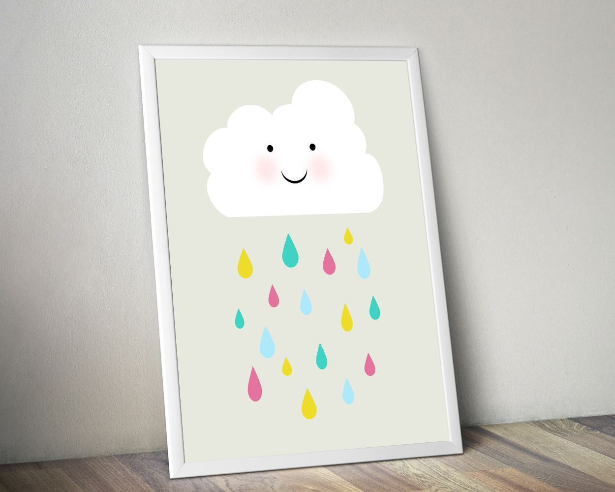 Wall Art Drops Digital Print Cloud Poster Art Drops Wall Art Print Cloud Nursery Art Cloud Nursery Print Drops Wall Decor Drops Baby Art - Digital Download