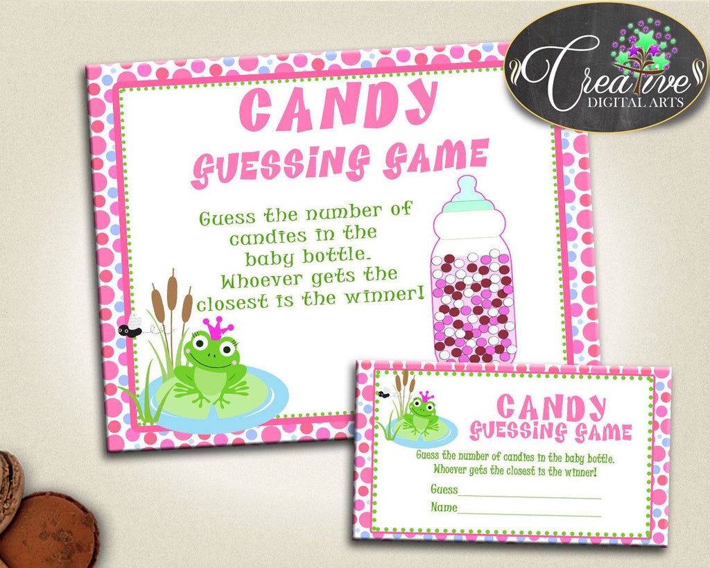 Baby Prince Charming Frog Baby Shower Candy Filled Bottle Baby Bottle CANDY GUESSING GAME, Digital Download, Digital Print - bsf01 - Digital Product