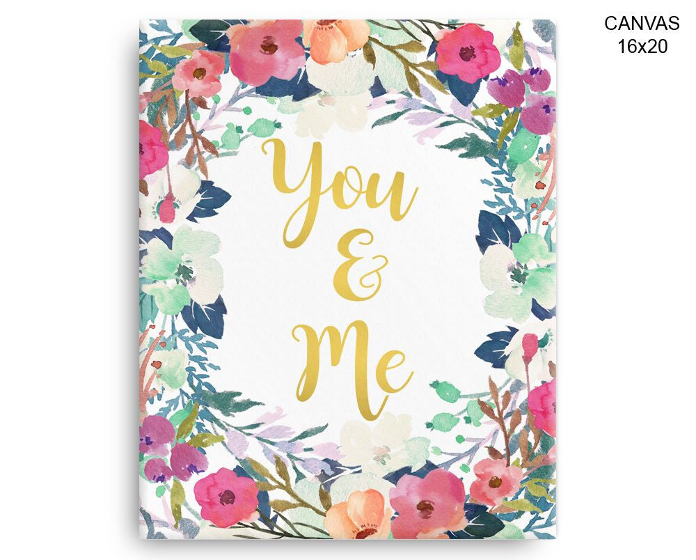 You And Me Print, Beautiful Wall Art with Frame and Canvas options available  Decor