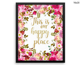 This Is Our Happy Place Print, Beautiful Wall Art with Frame and Canvas options available  Decor