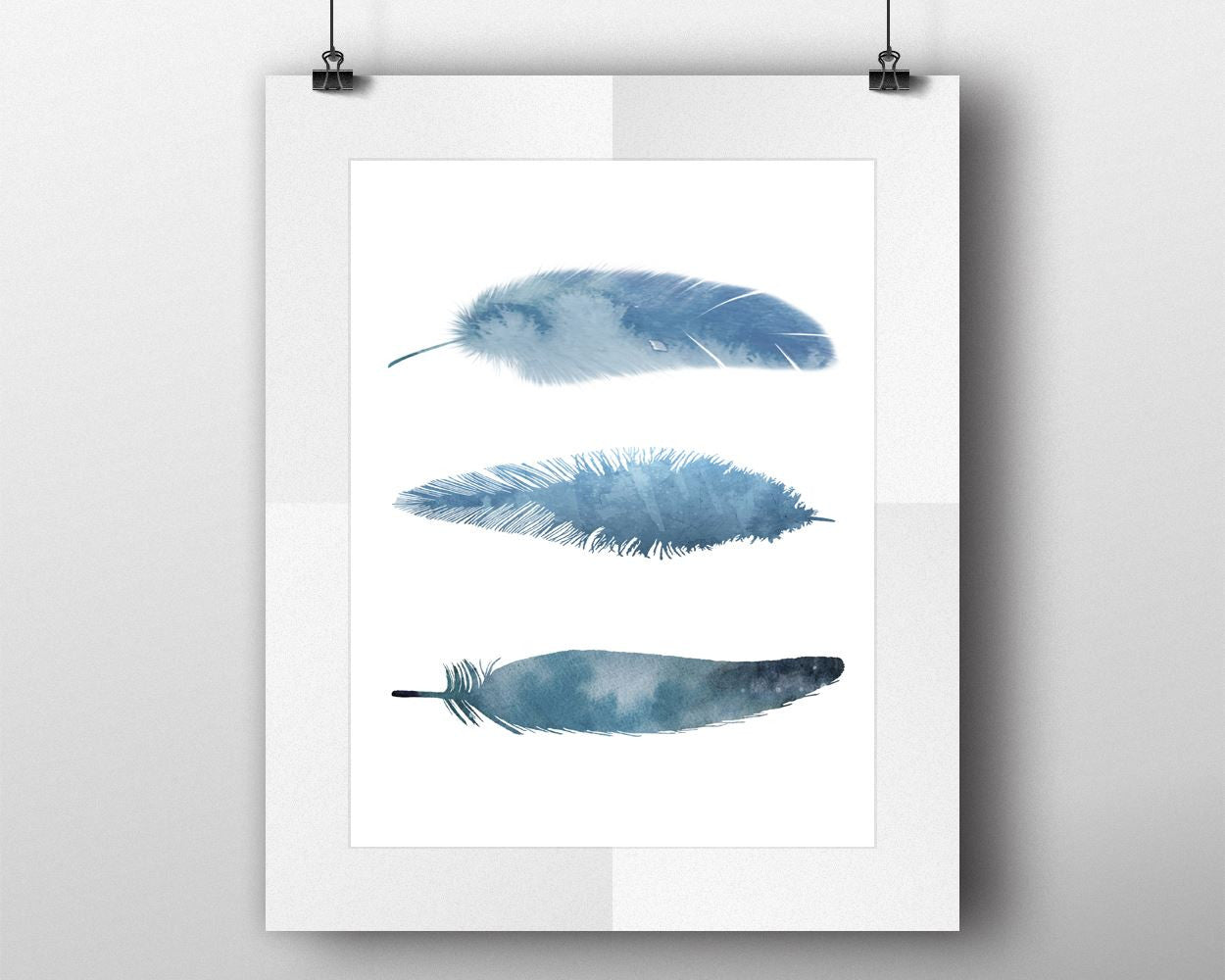 Wall Art Aquarelle Digital Print Aquarelle Poster Art Aquarelle Wall Art Print Aquarelle  Wall Decor Aquarelle watercolor feathers - Digital Download