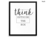 Think Print, Beautiful Wall Art with Frame and Canvas options available Inspiring Decor