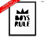 Boys Print, Beautiful Wall Art with Frame and Canvas options available Boys Room Decor