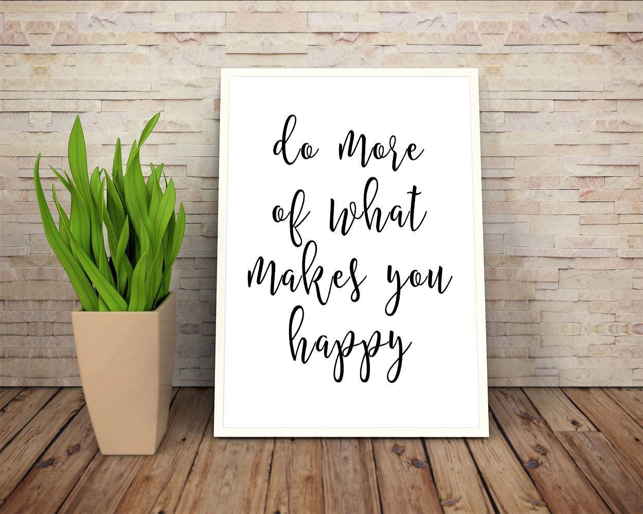 Wall Decor Happy Printable Happy Prints Happy Sign Happy Inspiring Art Happy Inspiring Print Happy Printable Art Happy office wall decor - Digital Download