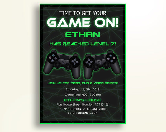 Video Game Birthday Invitation Video Game Birthday Party Invitation Video Game Birthday Party Video Game Invitation Boy Girl MXU0J - Digital Product