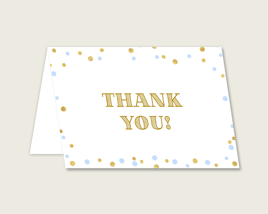 Thank You Card Baby Shower Thank You Card Confetti Baby Shower Thank You Card Blue Gold Baby Shower Confetti Thank You Card pdf jpg cb001
