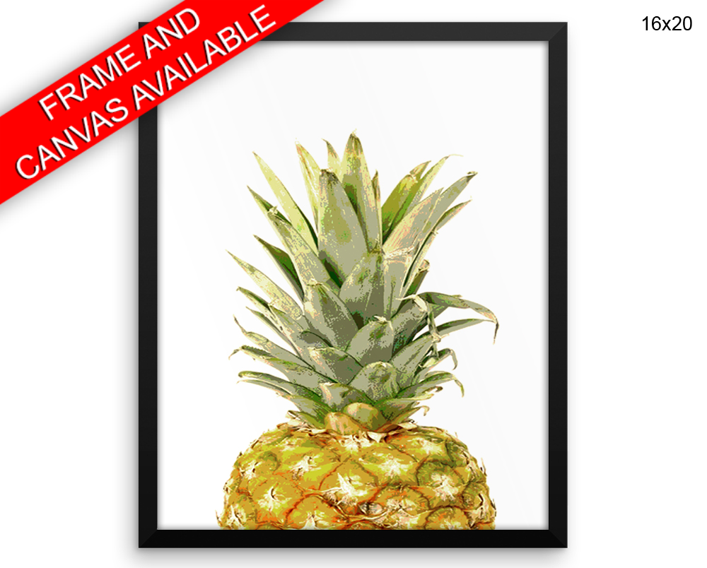 Pineapple Print, Beautiful Wall Art with Frame and Canvas options available Nature Decor