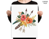 Flowers Bouquet Print, Beautiful Wall Art with Frame and Canvas options available  Decor