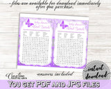 Word Search Baby Shower Word Search Butterfly Baby Shower Word Search Baby Shower Butterfly Word Search Purple Pink party stuff 7AANK - Digital Product