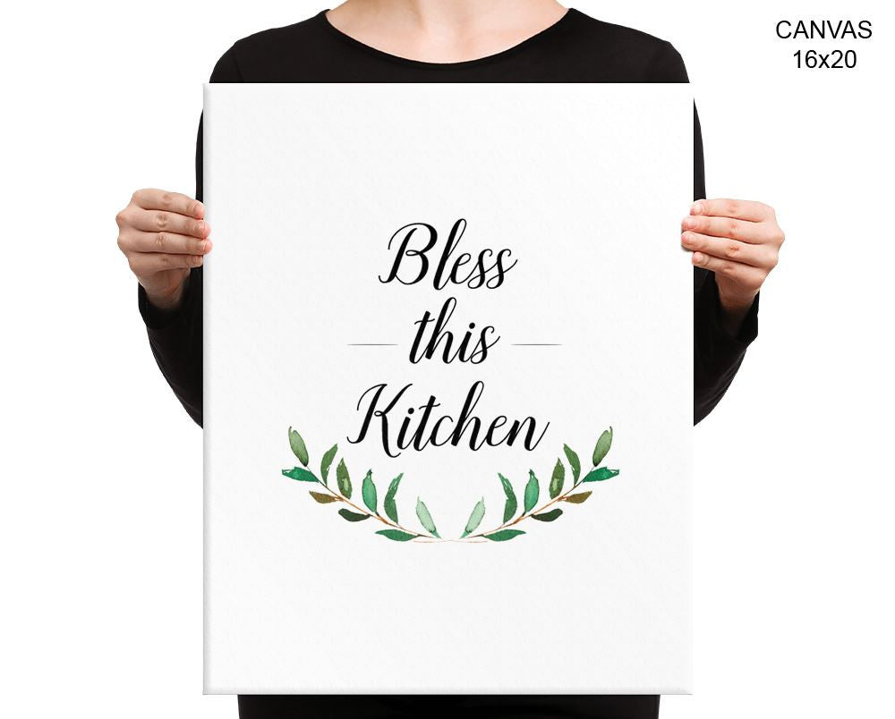 Bless Print, Beautiful Wall Art with Frame and Canvas options available Kitchen Decor