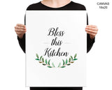 Bless Print, Beautiful Wall Art with Frame and Canvas options available Kitchen Decor