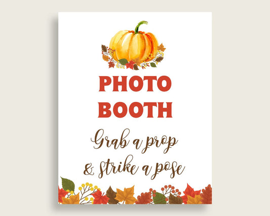 Photobooth Sign Baby Shower Photobooth Sign Fall Baby Shower Photobooth Sign Baby Shower Pumpkin Photobooth Sign Orange Brown prints BPK3D - Digital Product