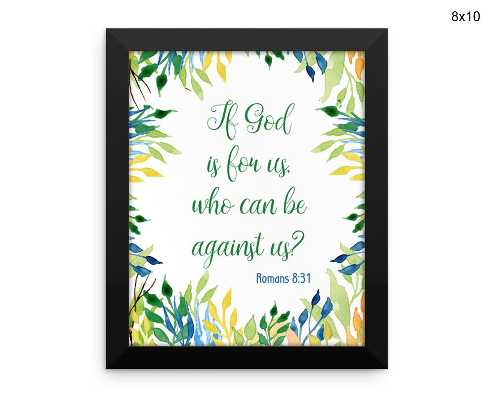 Scripture Romans Print, Beautiful Wall Art with Frame and Canvas options available Christian Decor