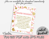 Pink Gold Diaper Thoughts, Baby Shower Diaper Thoughts, Dots Baby Shower Diaper Thoughts, Baby Shower Dots Diaper Thoughts pdf jpg RUK83 - Digital Product