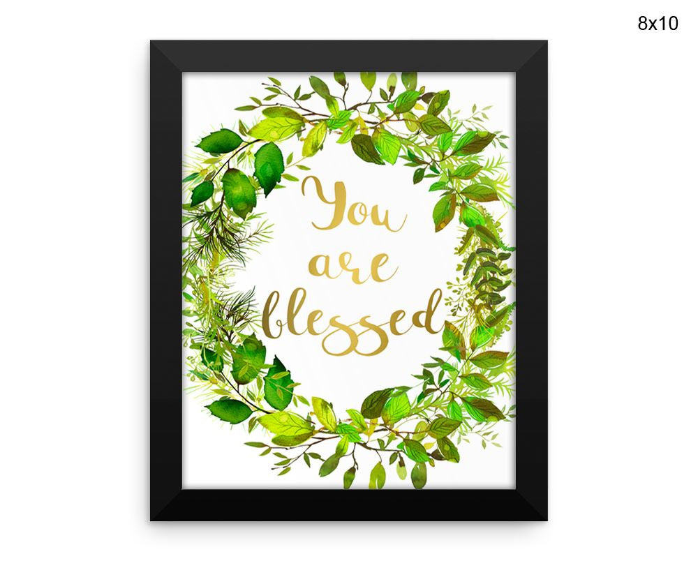 You Are Blessed Print, Beautiful Wall Art with Frame and Canvas options available Nursery Decor