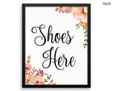 Shoes Guests Print, Beautiful Wall Art with Frame and Canvas options available  Decor