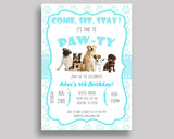 Dogs Birthday Invitation Dogs Birthday Party Invitation Dogs Birthday Party Dogs Invitation Boy Girl mint invite, dogs invite, puppies 9HWI1 - Digital Product