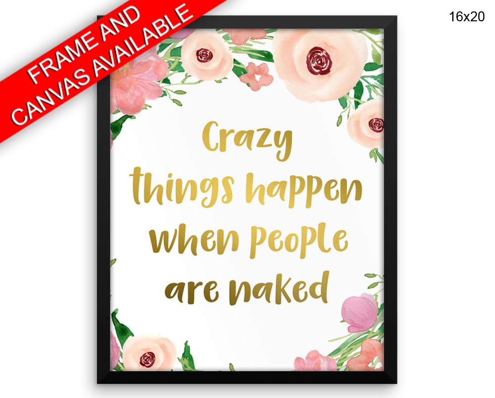 Naked Funny Print, Beautiful Wall Art with Frame and Canvas options available  Decor