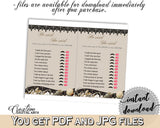 Seashells And Pearls Bridal Shower He Said She Said Game in Brown And Beige, guess who said it, seashells shower, printable files - 65924 - Digital Product