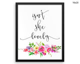 Isnt She Lovely Print, Beautiful Wall Art with Frame and Canvas options available Kids Room Decor