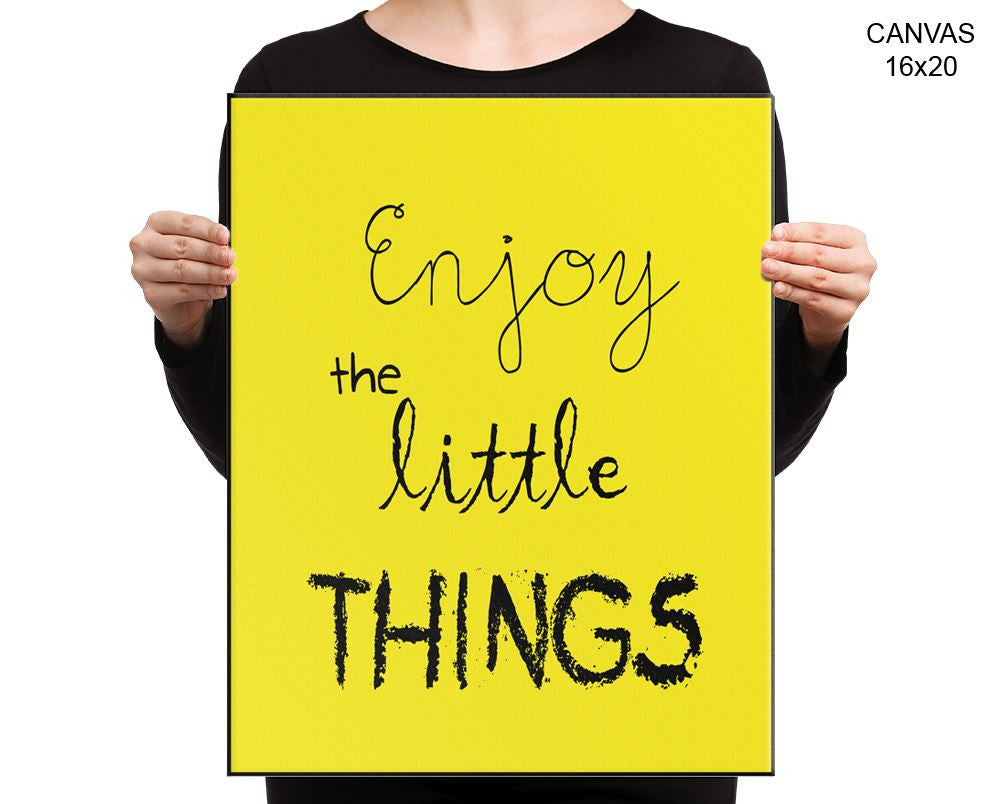 Enjoy The Little Things Print, Beautiful Wall Art with Frame and Canvas options available