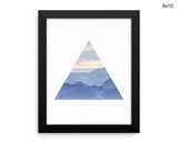 Triangle Mountain Print, Beautiful Wall Art with Frame and Canvas options available Living Room