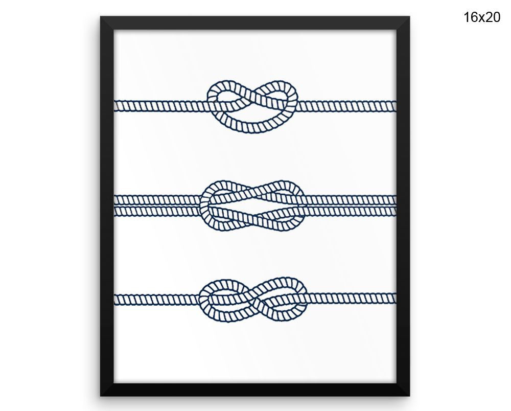 Rope Nautical Print, Beautiful Wall Art with Frame and Canvas options available Sea Decor