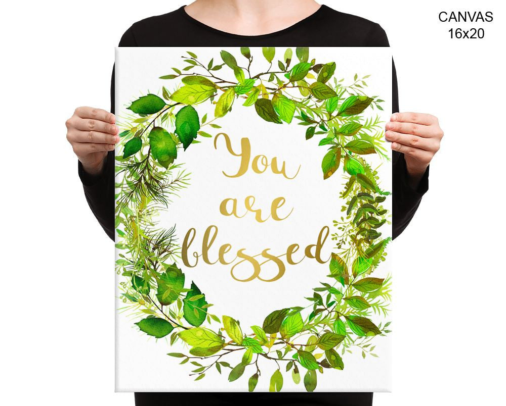 You Are Blessed Print, Beautiful Wall Art with Frame and Canvas options available Nursery Decor