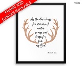 Psalm Print, Beautiful Wall Art with Frame and Canvas options available Religion Decor