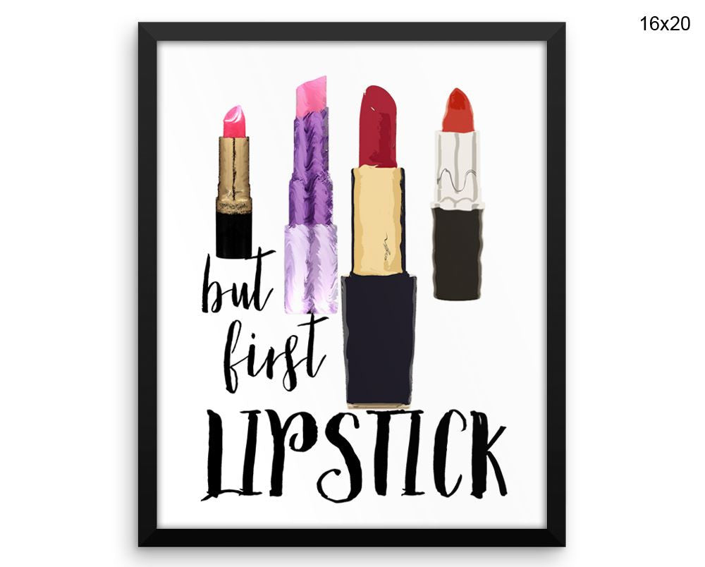 Lipstick Print, Beautiful Wall Art with Frame and Canvas options available Fashion Decor